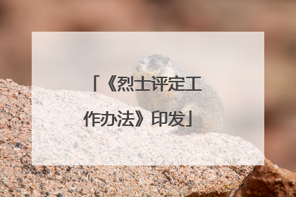 《烈士评定工作办法》印发