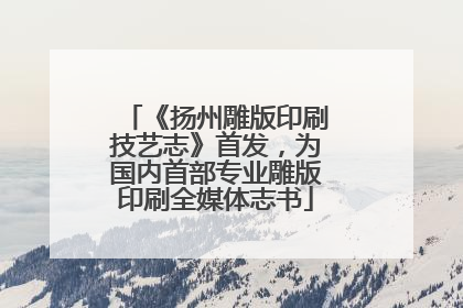 《扬州雕版印刷技艺志》首发，为国内首部专业雕版印刷全媒体志书