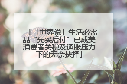 「世界说」生活必需品“先买后付”已成美消费者关税及通胀压力下的无奈抉择