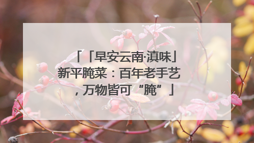 「早安云南·滇味」新平腌菜：百年老手艺，万物皆可“腌”