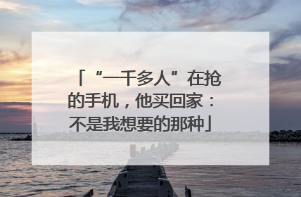 “一千多人”在抢的手机，他买回家：不是我想要的那种