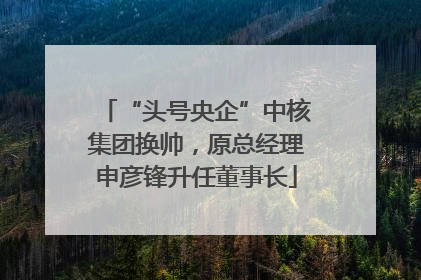 “头号央企”中核集团换帅，原总经理申彦锋升任董事长
