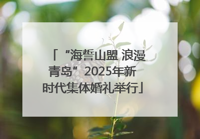 “海誓山盟 浪漫青岛”2025年新时代集体婚礼举行