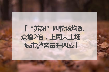 “苏超”四轮场均观众增2倍，上周末主场城市游客量升四成