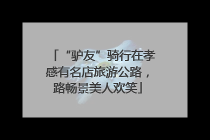 “驴友”骑行在孝感有名店旅游公路，路畅景美人欢笑