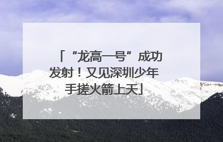 “龙高一号”成功发射！又见深圳少年手搓火箭上天