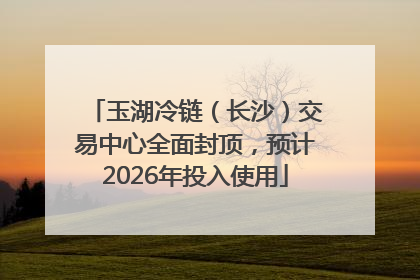玉湖冷链（长沙）交易中心全面封顶，预计2026年投入使用
