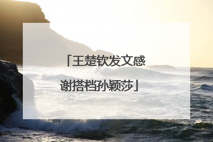 王楚钦发文感谢搭档孙颖莎