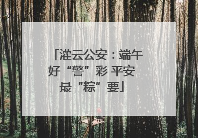 灌云公安：端午好“警”彩 平安最“粽”要