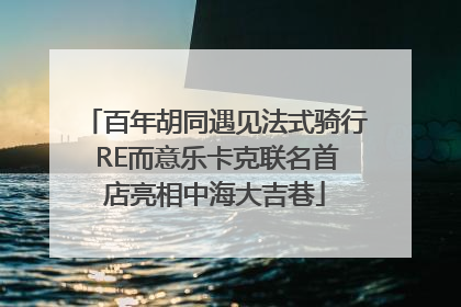 百年胡同遇见法式骑行 RE而意乐卡克联名首店亮相中海大吉巷