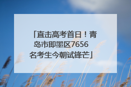 直击高考首日！青岛市即墨区7656名考生今朝试锋芒