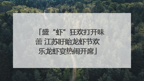 盛“虾”狂欢打开味蕾 江苏盱眙龙虾节欢乐龙虾宴热闹开席