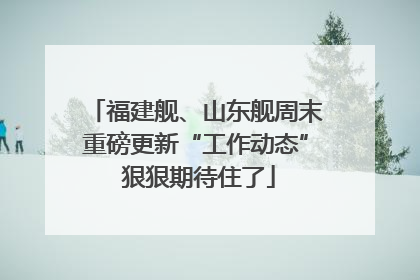 福建舰、山东舰周末重磅更新“工作动态” 狠狠期待住了