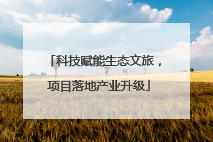科技赋能生态文旅，项目落地产业升级