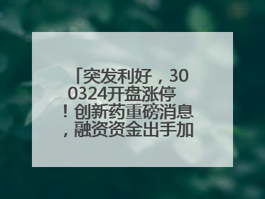 突发利好，300324开盘涨停！创新药重磅消息，融资资金出手加仓股揭晓