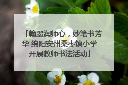 翰墨润师心，妙笔书芳华 绵阳安州桑枣镇小学开展教师书法活动