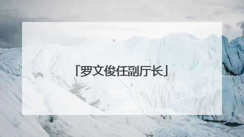 罗文俊任副厅长