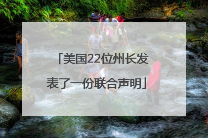 美国22位州长发表了一份联合声明