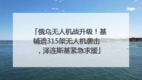 俄乌无人机战升级！基辅遭315架无人机袭击，泽连斯基紧急求援