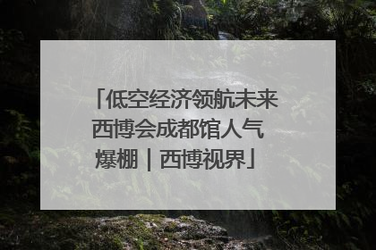 低空经济领航未来 西博会成都馆人气爆棚｜西博视界