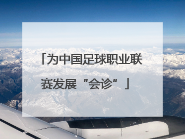 为中国足球职业联赛发展“会诊”