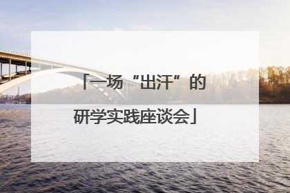 一场“出汗”的研学实践座谈会