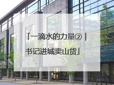 一滴水的力量②｜书记进城卖山货