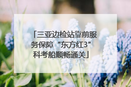 三亚边检站靠前服务保障“东方红3”科考船顺畅通关
