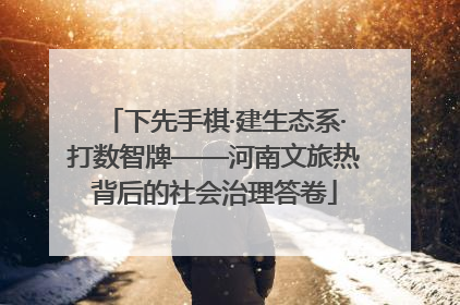 下先手棋·建生态系·打数智牌——河南文旅热背后的社会治理答卷