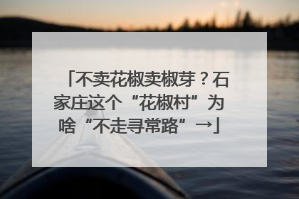 不卖花椒卖椒芽？石家庄这个“花椒村”为啥“不走寻常路”→