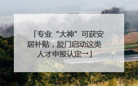 专业“大神”可获安居补贴，厦门启动这类人才申报认定→
