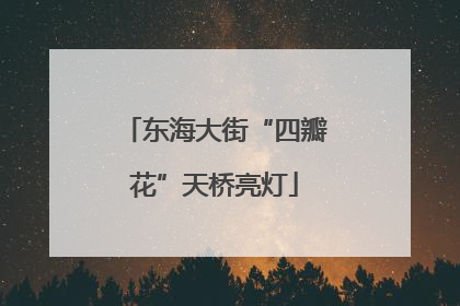 东海大街“四瓣花”天桥亮灯