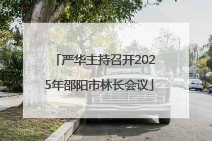 严华主持召开2025年邵阳市林长会议