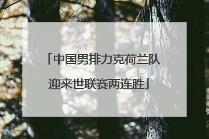 中国男排力克荷兰队 迎来世联赛两连胜