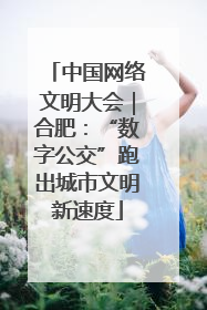 中国网络文明大会｜合肥：“数字公交”跑出城市文明新速度