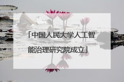 中国人民大学人工智能治理研究院成立