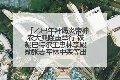 乙巳年拜谒炎帝神农大典隆重举行 铁凝巴特尔王忠林李殿勋张志军林中森等出席 孙伟主持