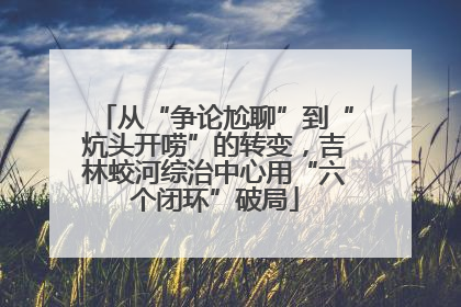 从“争论尬聊”到“炕头开唠”的转变，吉林蛟河综治中心用“六个闭环”破局