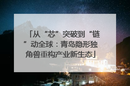 从“芯”突破到“链”动全球：青岛隐形独角兽重构产业新生态
