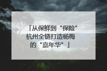 从保鲜到“保险” 杭州全链打造杨梅的“嘉年华”