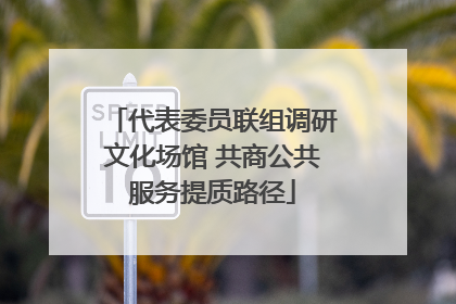 代表委员联组调研文化场馆 共商公共服务提质路径