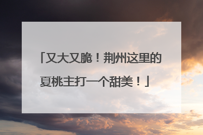 又大又脆！荆州这里的夏桃主打一个甜美！