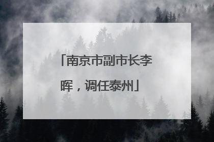 南京市副市长李晖，调任泰州