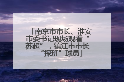 南京市市长、淮安市委书记现场观看“苏超”，镇江市市长“探班”球员