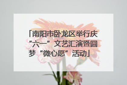南阳市卧龙区举行庆“六一”文艺汇演暨圆梦“微心愿”活动