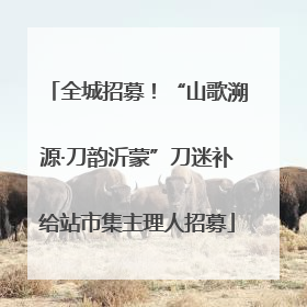 全城招募！“山歌溯源·刀韵沂蒙”刀迷补给站市集主理人招募