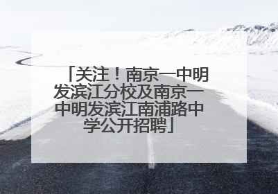 关注！南京一中明发滨江分校及南京一中明发滨江南浦路中学公开招聘