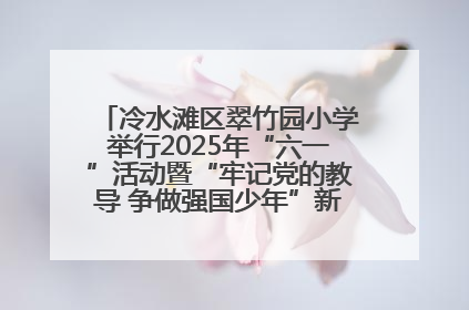 冷水滩区翠竹园小学举行2025年“六一”活动暨“牢记党的教导 争做强国少年”新队员入队仪式