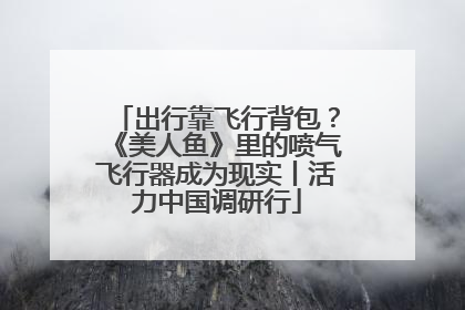 出行靠飞行背包？《美人鱼》里的喷气飞行器成为现实丨活力中国调研行
