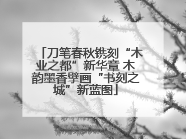 刀笔春秋镌刻“木业之都”新华章 木韵墨香擘画“书刻之城”新蓝图